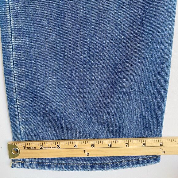 La Vie Rebecca Taylor Flare Jeans 29 Tall Blue Distressed Ultra High Rise Retro - Picture 10 of 12